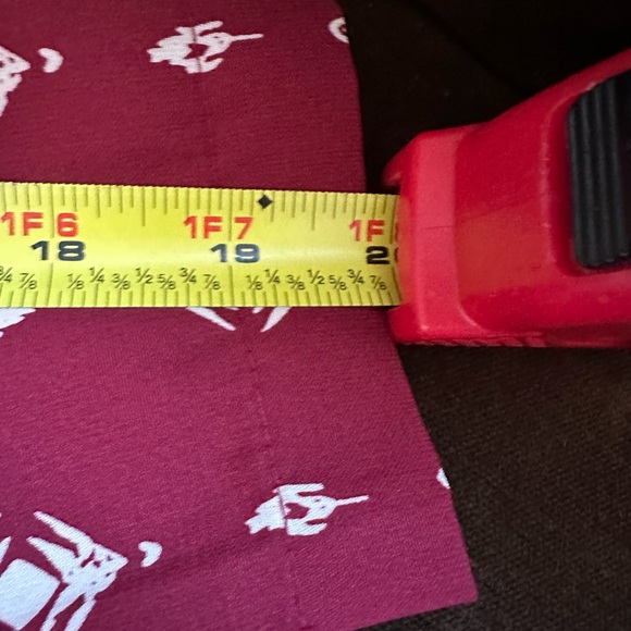 41 Hawthorn Red White Long Sleeves Button Down Geometric Design Shirt Dress Sz S - Picture 16 of 16